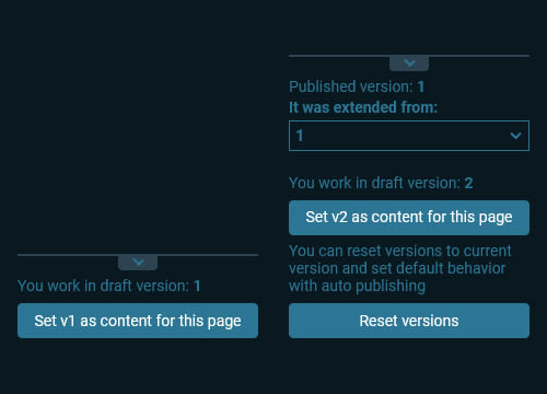 Use versions of content